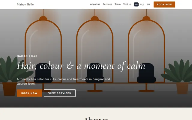 Website template “Maison Belle”