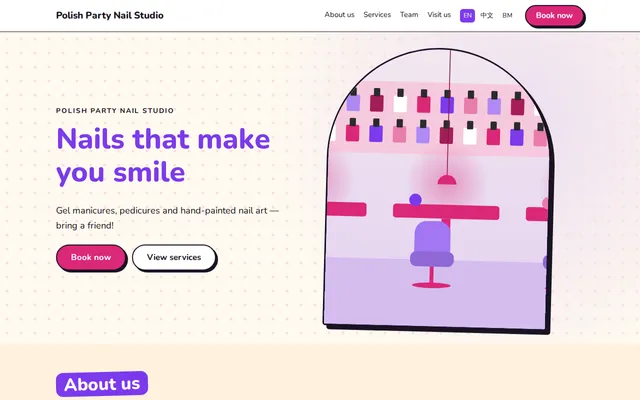 Website template “Nails”