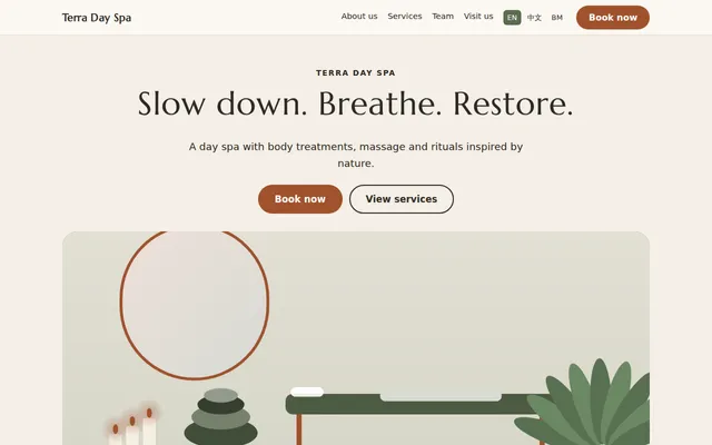 Website template “Spa”
